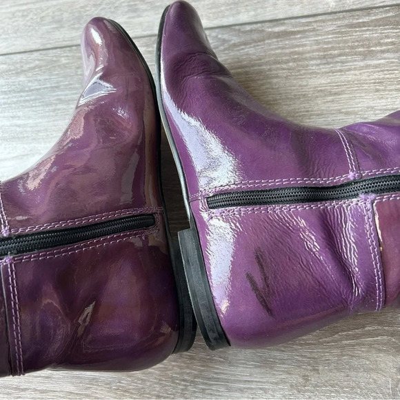 Bravo  Browns Purple Patent Leather Riding Boots - Picture 11 of 16
